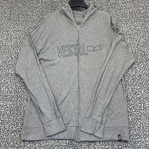 Vestal Hoodie Men Extra Large Gray Full Zip Long Sleeve Pocket Outdoor XL‎
